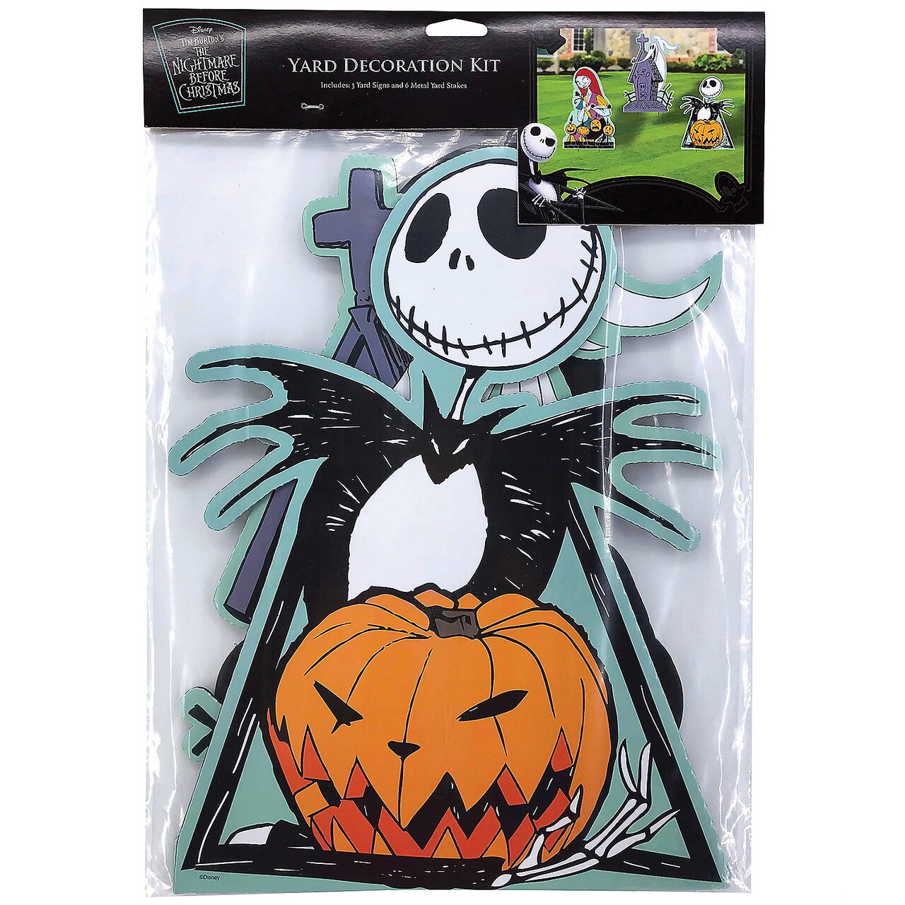 Jack, Sally & Zero Scene Set Nightmare Before Christmas Halloween Yard Decoration